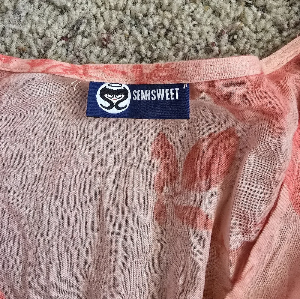 Semisweet Crop Top Blouse Size Small Y2K Era - Picture 2 of 4